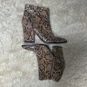 Snakeskin Ankle Boots